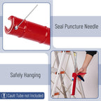 Bates- Caulking Gun, 10:1 Thrust Ratio, Orange, No Drip Sealant Gun
