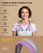 Glocusent Reading Light,Pink Neck Light,80-hr Rechargeable Book Light
