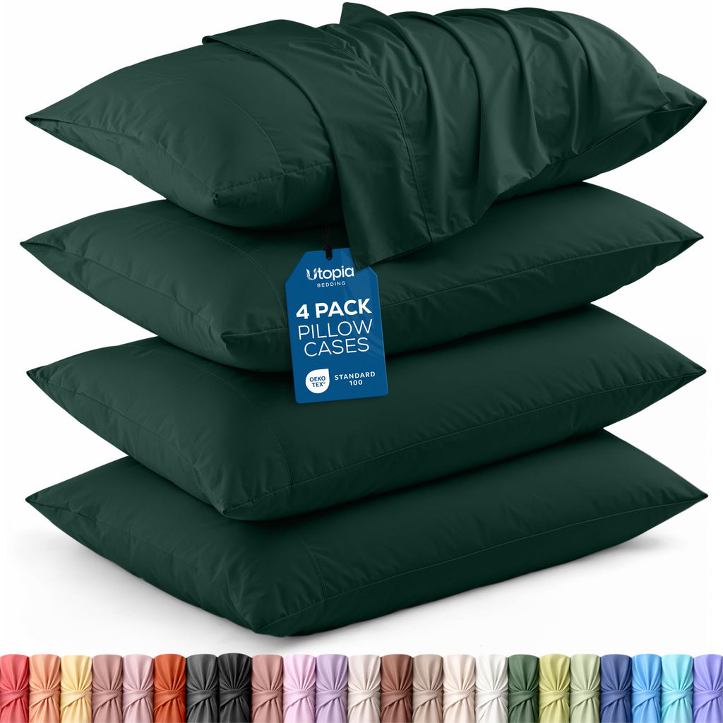 Pillow Covers Standard Set of 4, Soft and Comfy Pillow Cases, Purple