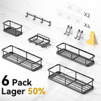 YASONIC Shower Caddy Adhesive, Rustproof Shower Shelves for Inside Shower