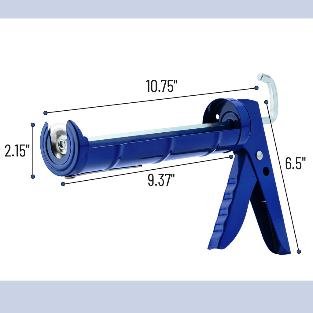 Bates- Caulking Gun, 10:1 Thrust Ratio, Orange, No Drip Sealant Gun