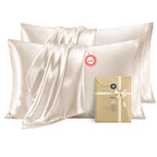 Bedsure Satin Pillowcase Standard Set of 2, Similar to Silk Pillowcase Grey