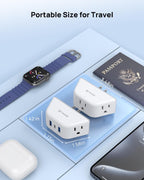 TROND Multi Plug Outlet Extender 2 Pack, Outlet Splitter for Bathroom