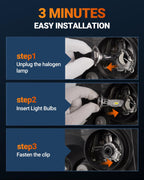 SEALIGHT 9005 H11 LED Bulbs Combo, 100000LM 10X Super Bright 6500K White, HB3 H8/H9/H16 Fog, 1:1 Real Size Plug-N-Play Pack of 4