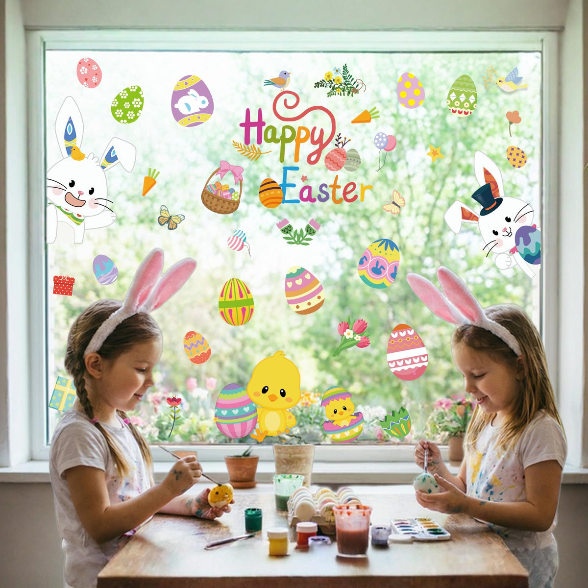 Holiday Window Clings for Home Decorations (Romantic)