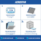 Aerostar Air Filter 20x20x1 MERV 8 AC Filter, HVAC, Furnace Filter, 6 Pack