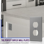 ENERLITES 10 Pack Outlet Covers Wall Plate for Duplex Receptacle, White
