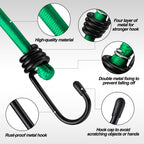 WORKPRO 24" Bungee Cords with Hooks, 4 Pack Heavy Duty Outdoor Bungee Strap