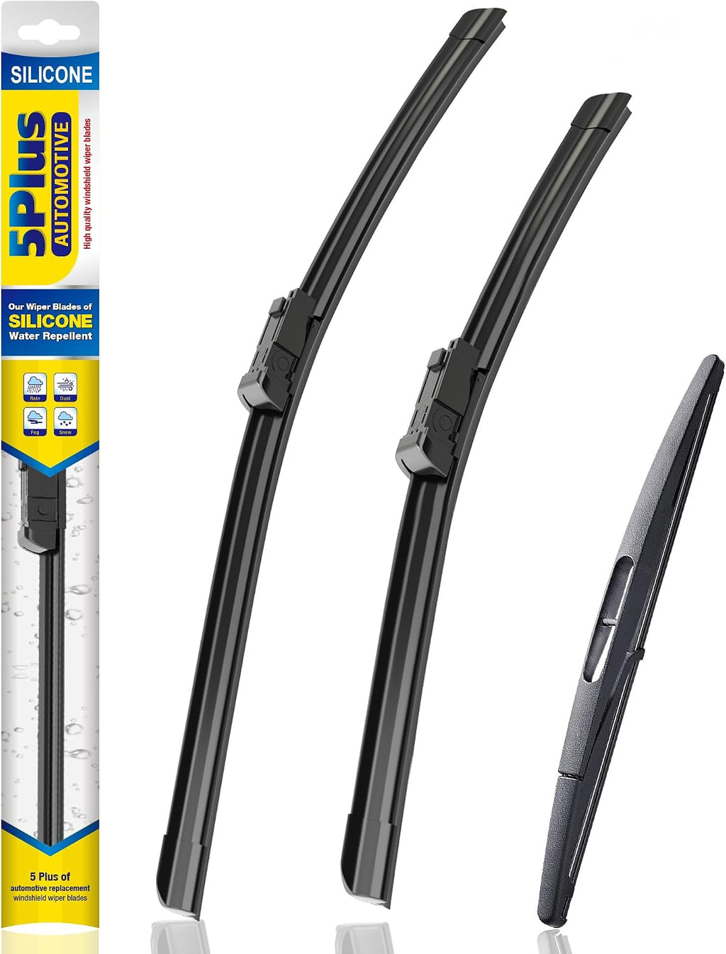 5 PLUS Silicone Windshield Wipers Fits GMC Acadia 2007-2011 (3 PACK)