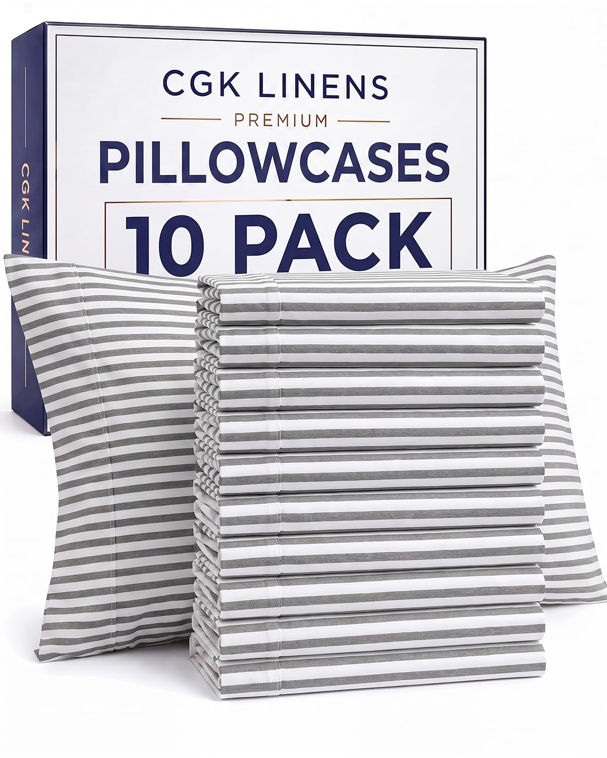 King Pillow Cases Set of 2 - Ultra Soft Cozy Pillowcase Covers - White