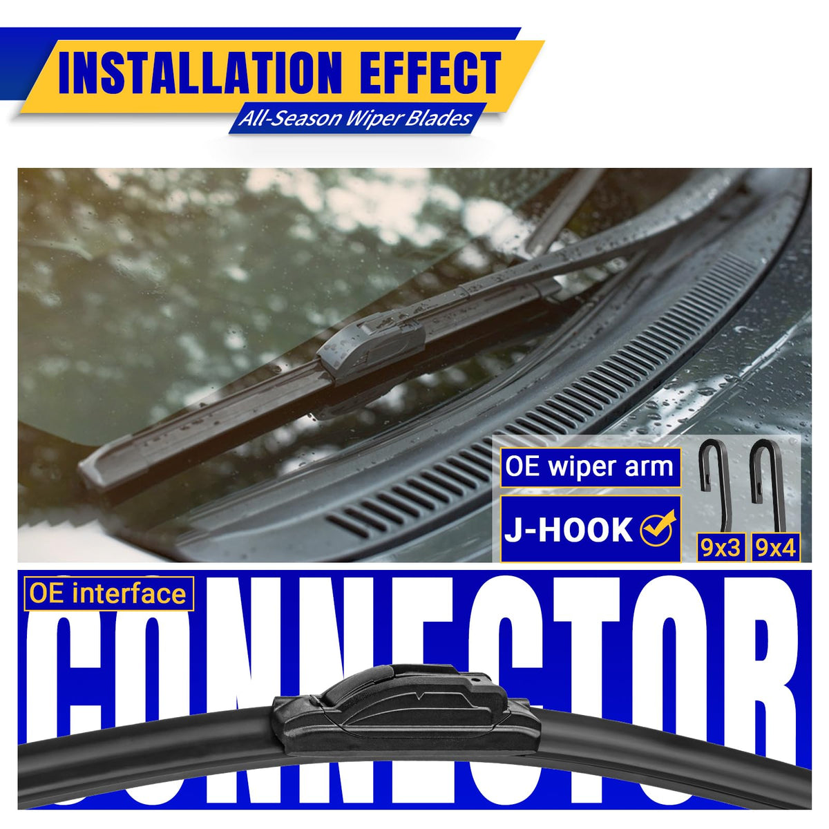 3 Wipers Fits Subaru Forester 2012-2018 Outback 2015-2019 Wiper Blades