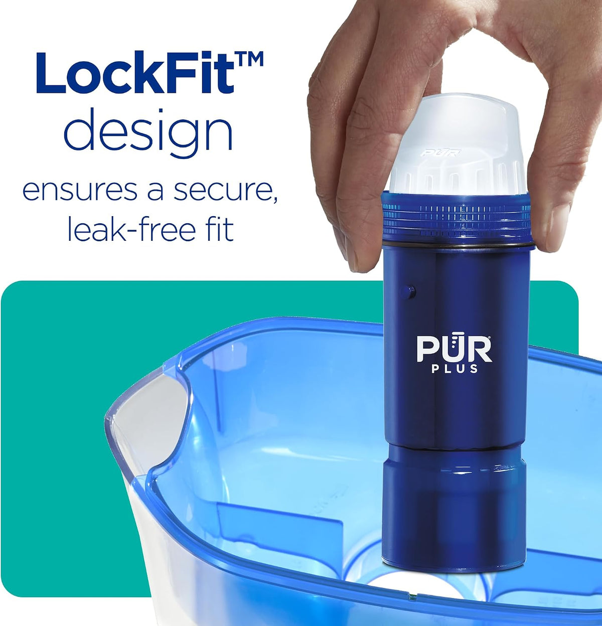 PUR PLUS Water Pitcher Replacement Filter with Lead Reduction (3 Pack), Blue – Compatible with all PUR Pitcher and Dispenser Filtration Systems