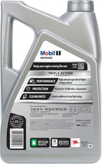 Mobil 1 High Mileage Full Synthetic Motor Oil 0W-20, 5 Quart