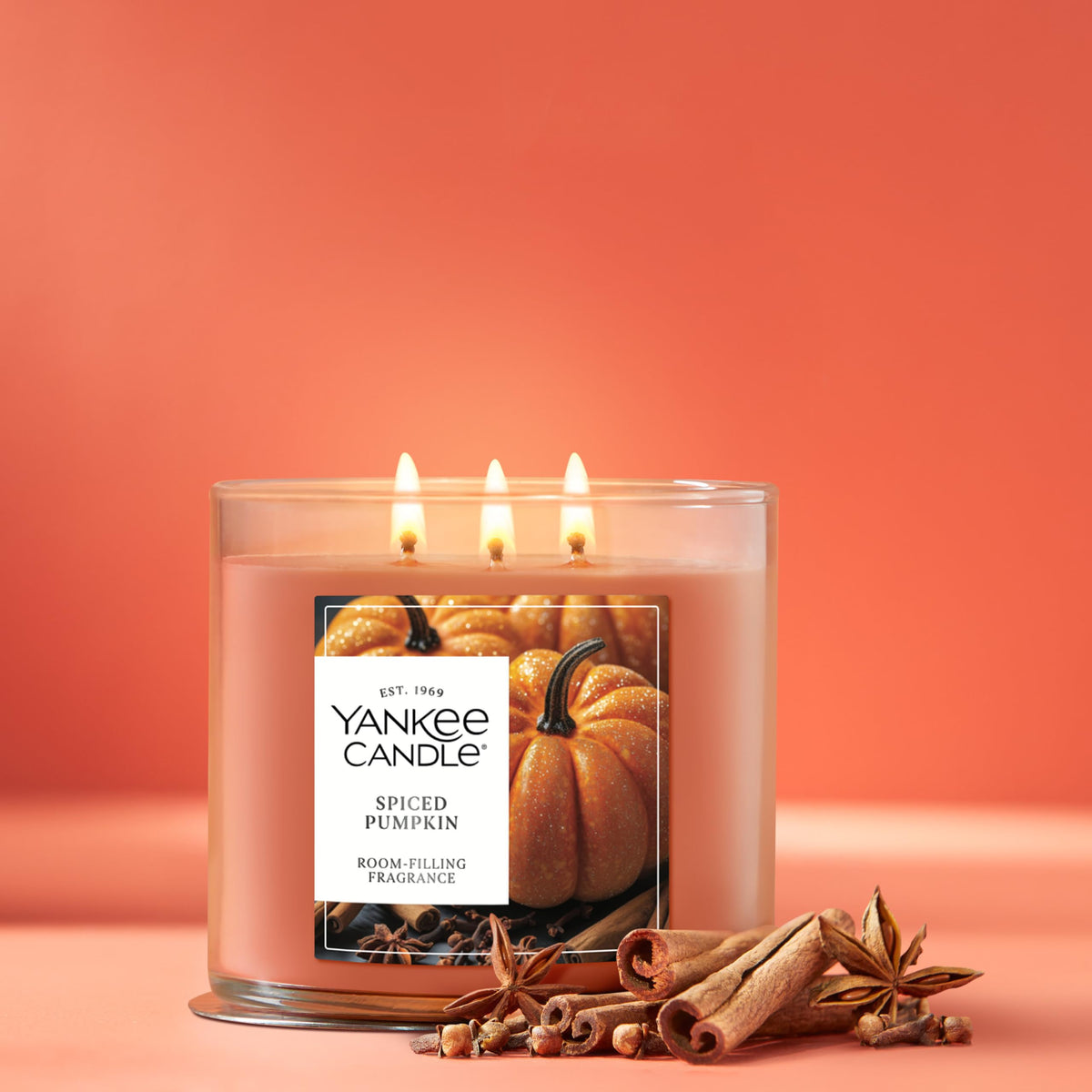 Yankee Candle Amber & Sandalwood Scented Candle, 14.5oz 3-Wick