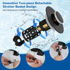 Hibbent Upgraded 3 in 1 Bathroom Sink Drain Strainer, Pop Up Stopper
