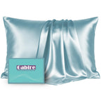 Gabire Mulberry Silk Pillowcases Set of 2, Both Sides Real Silk Pillowcase for Hair and Skin Prevent Acne Pillowcase Organic Silk Pillow case 2 Pack with Hidden Zipper, Navy Blue, Standard (20"×26")