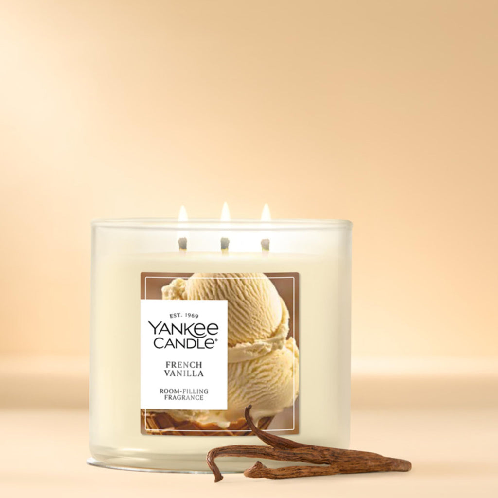 Yankee Candle Amber & Sandalwood Scented Candle, 14.5oz 3-Wick