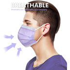 akgk KN95 Face Mask 50 PCS, Breathable Protection Masks, 5-Ply KN95 Black Masks, Cup Dust Safety Masks