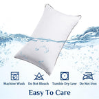 JOLLYVOGUE King Pillows 2 Pack, Cooling and Firm King Size Pillows with Oeko-Tex Certified Down Alternative Filling for Side, Back, and Stomach Sleepers, Hotel Collection