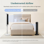 Levoit Tower Fan for Bedroom, 20dB Quiet Desk Fan, Easy to Carry & Plug-in