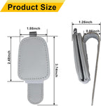Yuoyar Magnetic Leather Sunglasses Holder for Car, 2 Packs (Silver Grey)