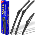 3 Wipers Fits Subaru Forester 2012-2018 Outback 2015-2019 Wiper Blades