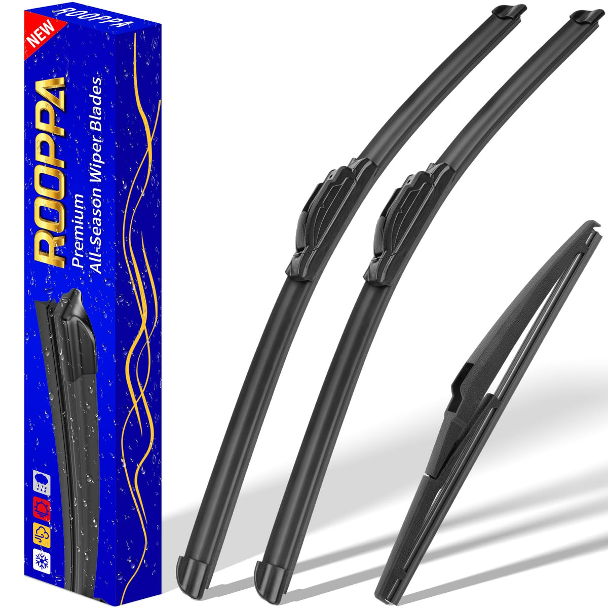 3 Wipers Fits Subaru Forester 2012-2018 Outback 2015-2019 Wiper Blades