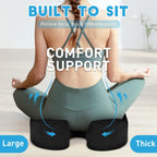 BlissTrends Memory Foam Seat Cushion for Office Chair & Car Seat, Black