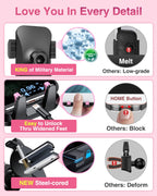 VANMASS【85+LBS Strongest Suction & Military-Grade Ultimate Car Phone Mount【Patent Safety Certs】 Cell Phone Holder for Dash Windshield Vent for iPhone 18 17 Pro Max Automobile Interior Sets, Ink Black
