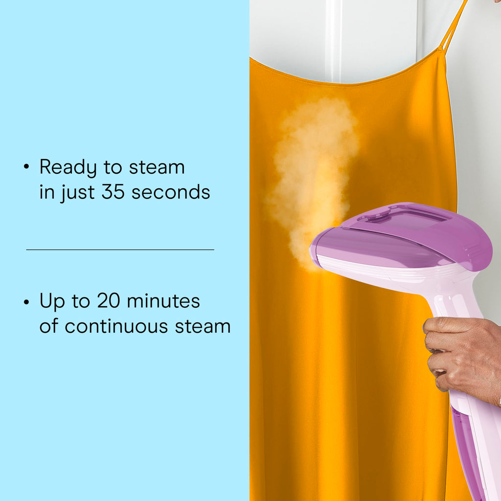Conair Steamer for Clothes & Upholstery, Handheld, 3 Attachments, White