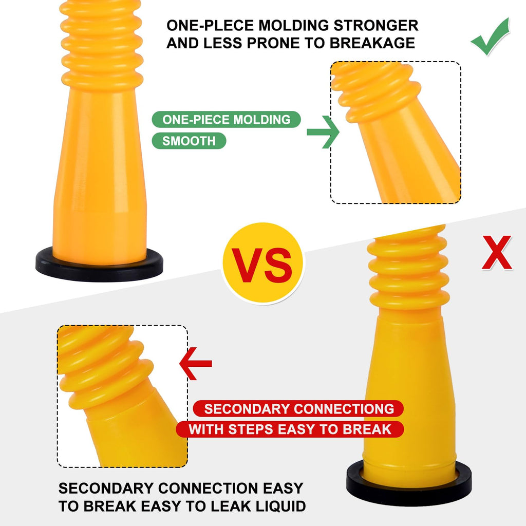 Gas Can Spout Replacement Kit, Gas Can Nozzle Replacement (2 Kits-Yellow)