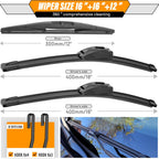 AUTOBOO Windshield Wiper Blade Replacement for Toyota RAV4 Mazda 5