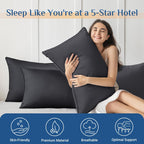 JOLLYVOGUE Firm King Size Pillows Set of 4, Cooling Supportive Bed Pillows with Oeko-Tex Certified Soft Down Alternative Fill, Luxury Hotel Quality for Back, Stomach and Side Sleepers