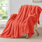 BEDELITE Ribbed Full Size Blanket for Bed, Olive Green, 84"x90"