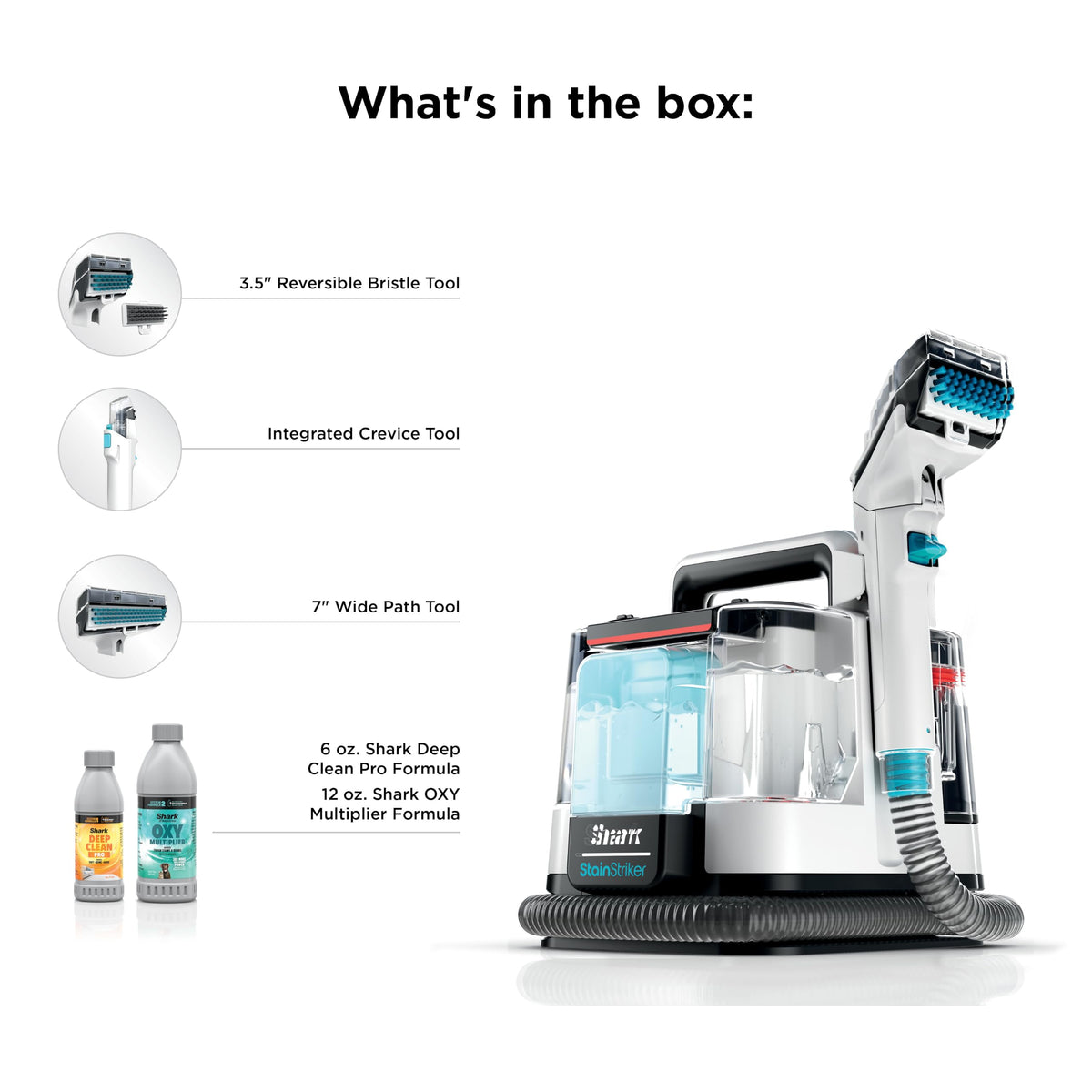 Shark StainStriker Portable Carpet/Upholstery Cleaner, 4 Tools, PX202BRN