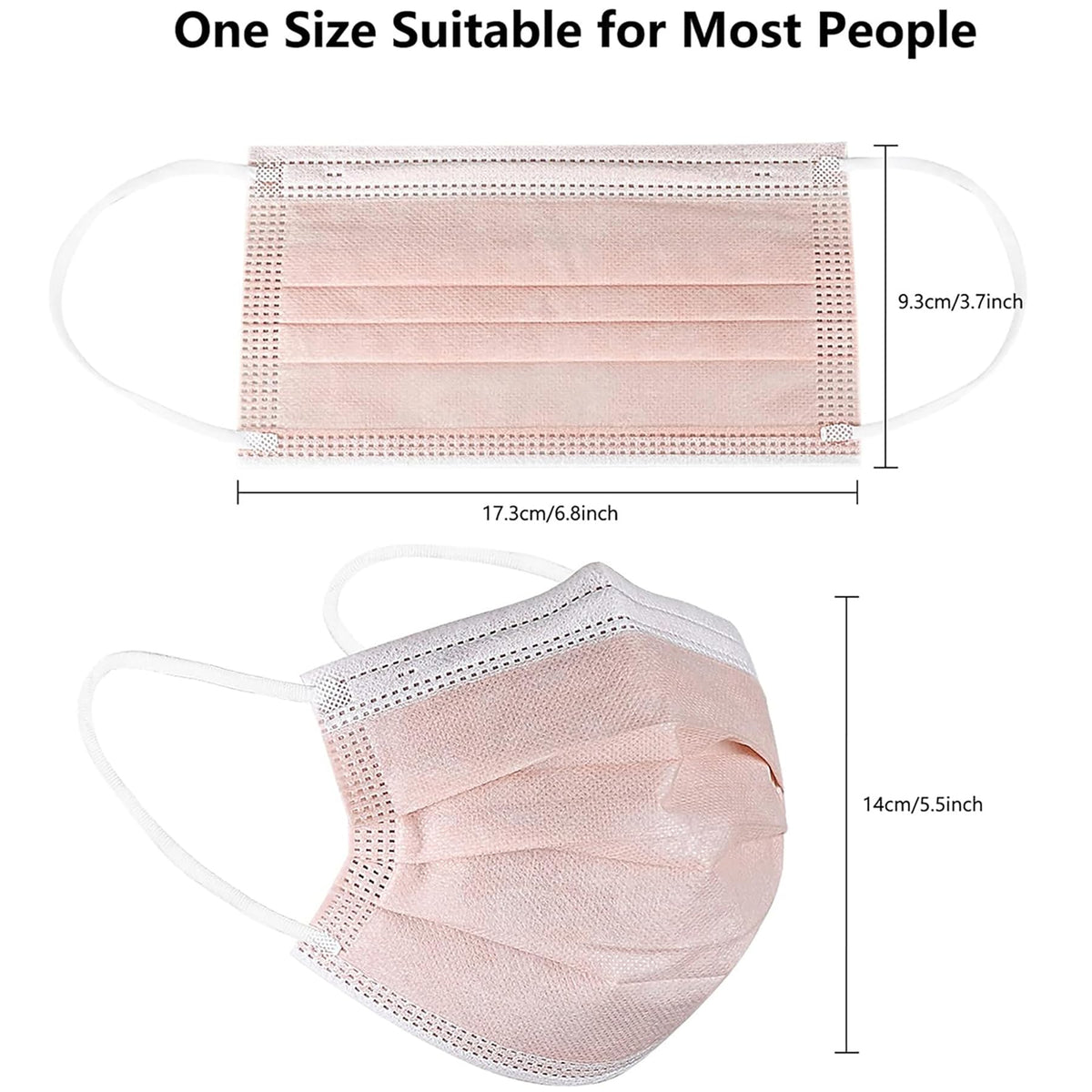 akgk KN95 Face Mask 50 PCS, Breathable Protection Masks, 5-Ply KN95 Black Masks, Cup Dust Safety Masks