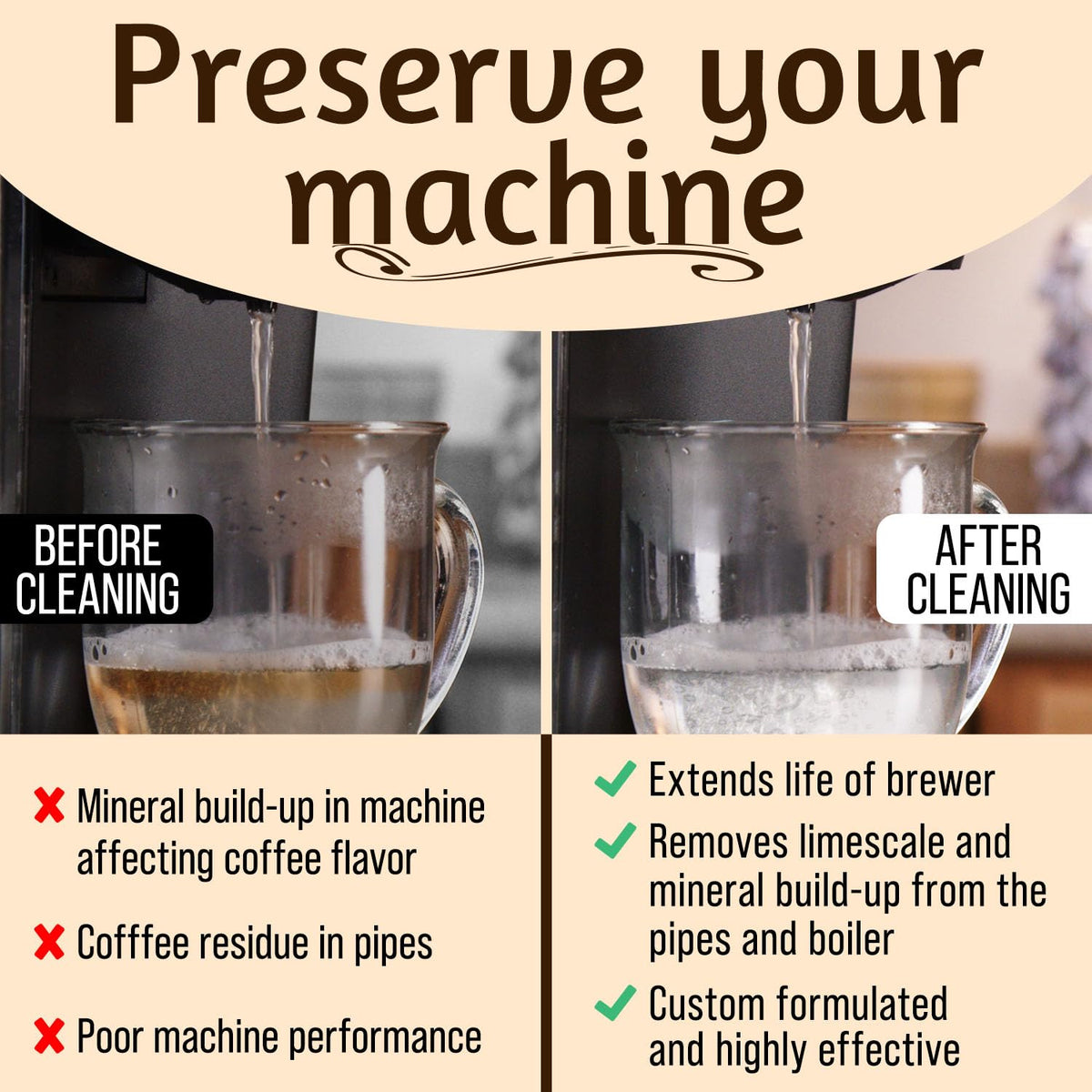 IMPRESA Coffee Machine Descaler, 2-Pack (1-Year Supply) Universal Descaling