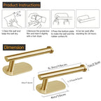 JOPOFI Toilet Paper Holder - Adhesive Toilet Paper Holder - Matte Black