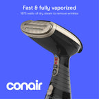 Conair Steamer for Clothes & Upholstery, Handheld, 3 Attachments, White