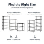 Amazon Basics 5-Shelf Tower Adjustable Storage Shelving Unit, Chrome, 16" x 16" x 54", 150 lbs Per Shelf