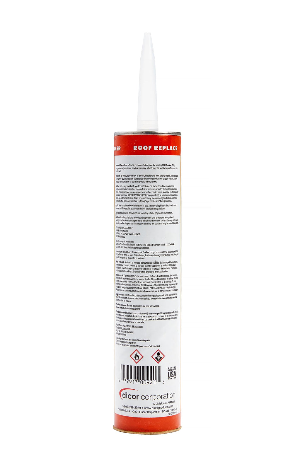 Dicor 501LSW-1 Self-Leveling Lap Sealant, White, 10.3 Oz, RV Roofing