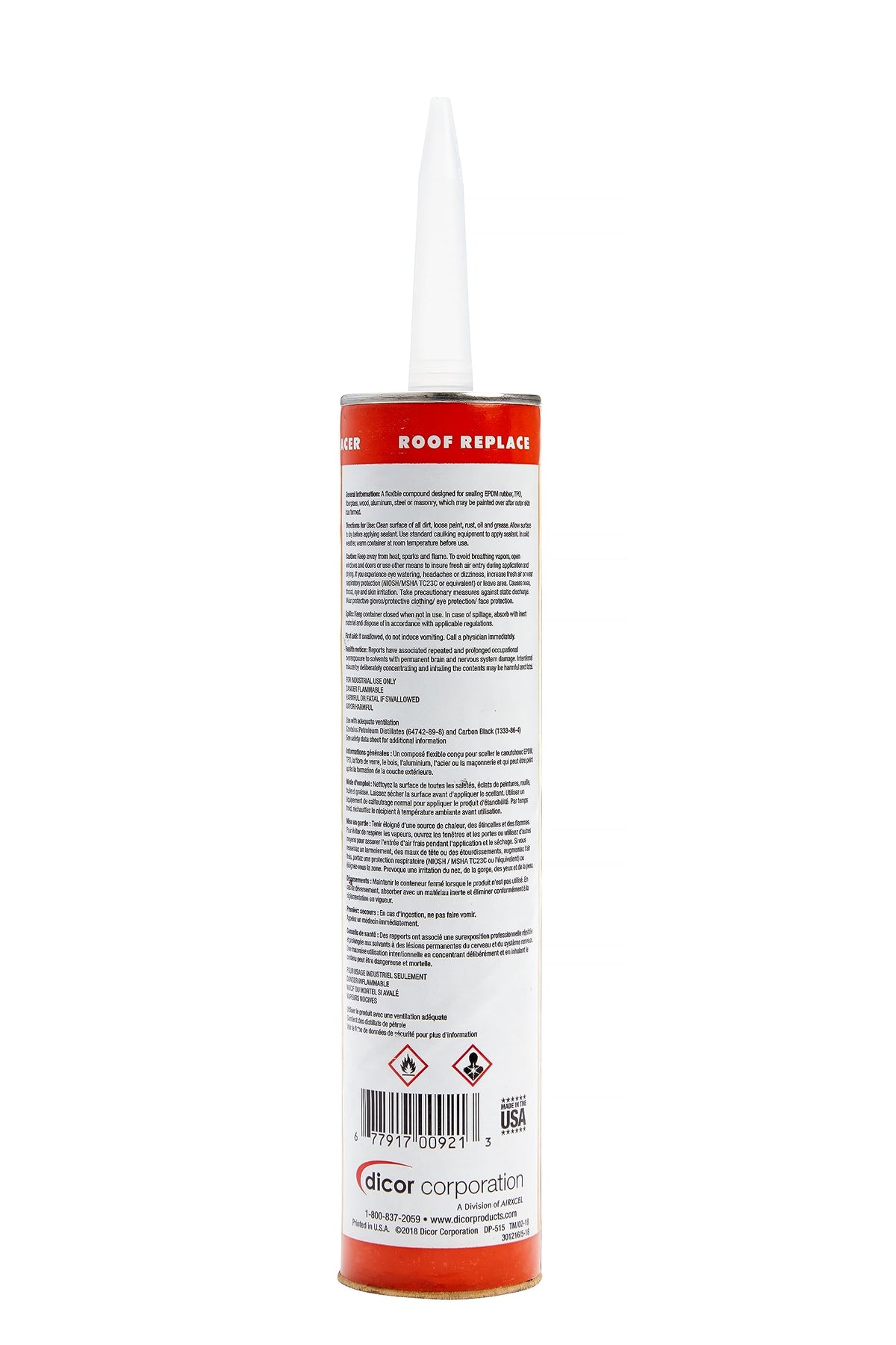 Dicor 501LSW-1 Self-Leveling Lap Sealant, White, 10.3 Oz, RV Roofing