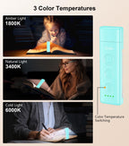 Gritin Book Light Rechargeable, Clip on LED Reading Light for Books in Bed