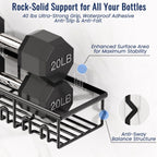 8 Pack Adhesive Bathroom Holders & Dispensers for Kids & Adults, Black