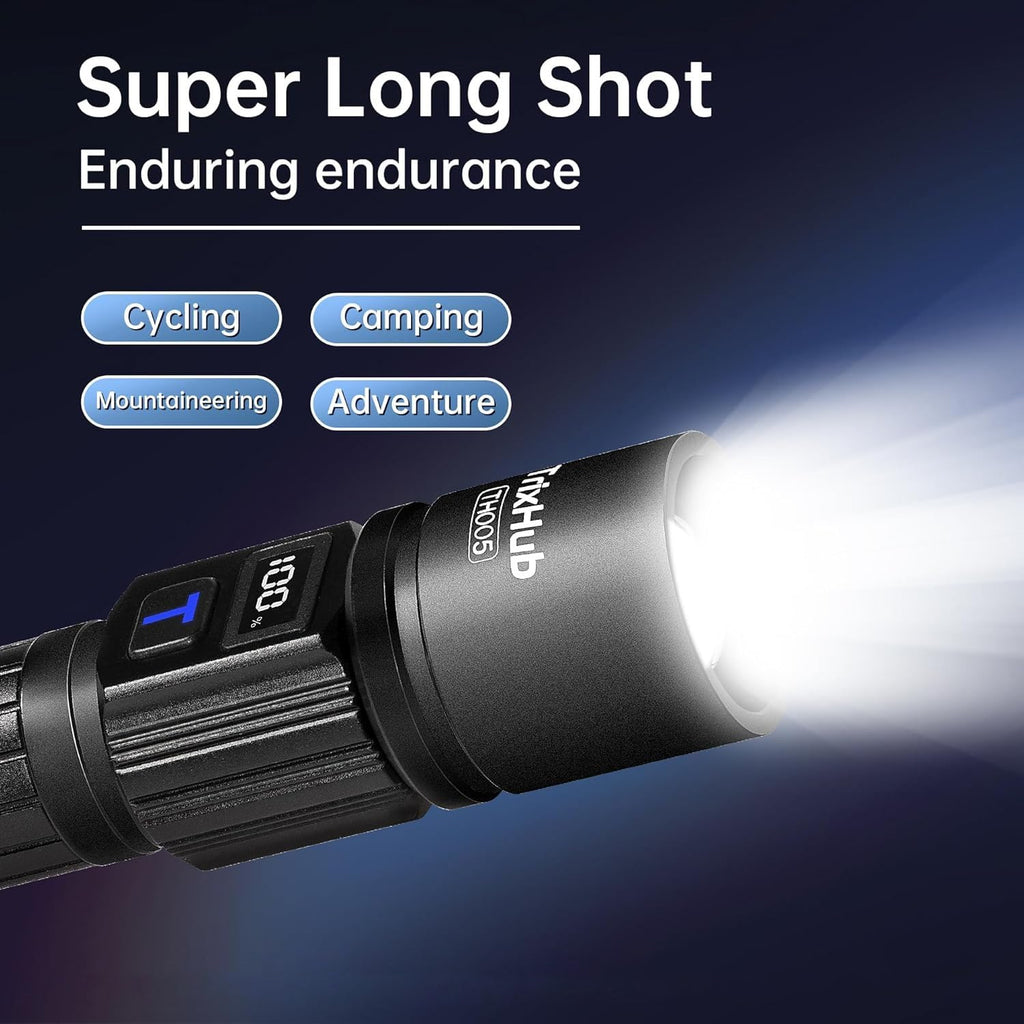 TrixHub Rechargeable Flashlights 3 Pack Super Bright High Lumens Flashlight