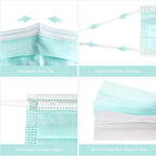 akgk KN95 Face Mask 50 PCS, Breathable Protection Masks, 5-Ply KN95 Black Masks, Cup Dust Safety Masks