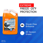 ABRO Windshield Washer Fluid 1 Gallon, Streak-Free Bug Remover, 1 Pack