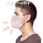 akgk KN95 Face Mask 50 PCS, Breathable Protection Masks, 5-Ply KN95 Black Masks, Cup Dust Safety Masks