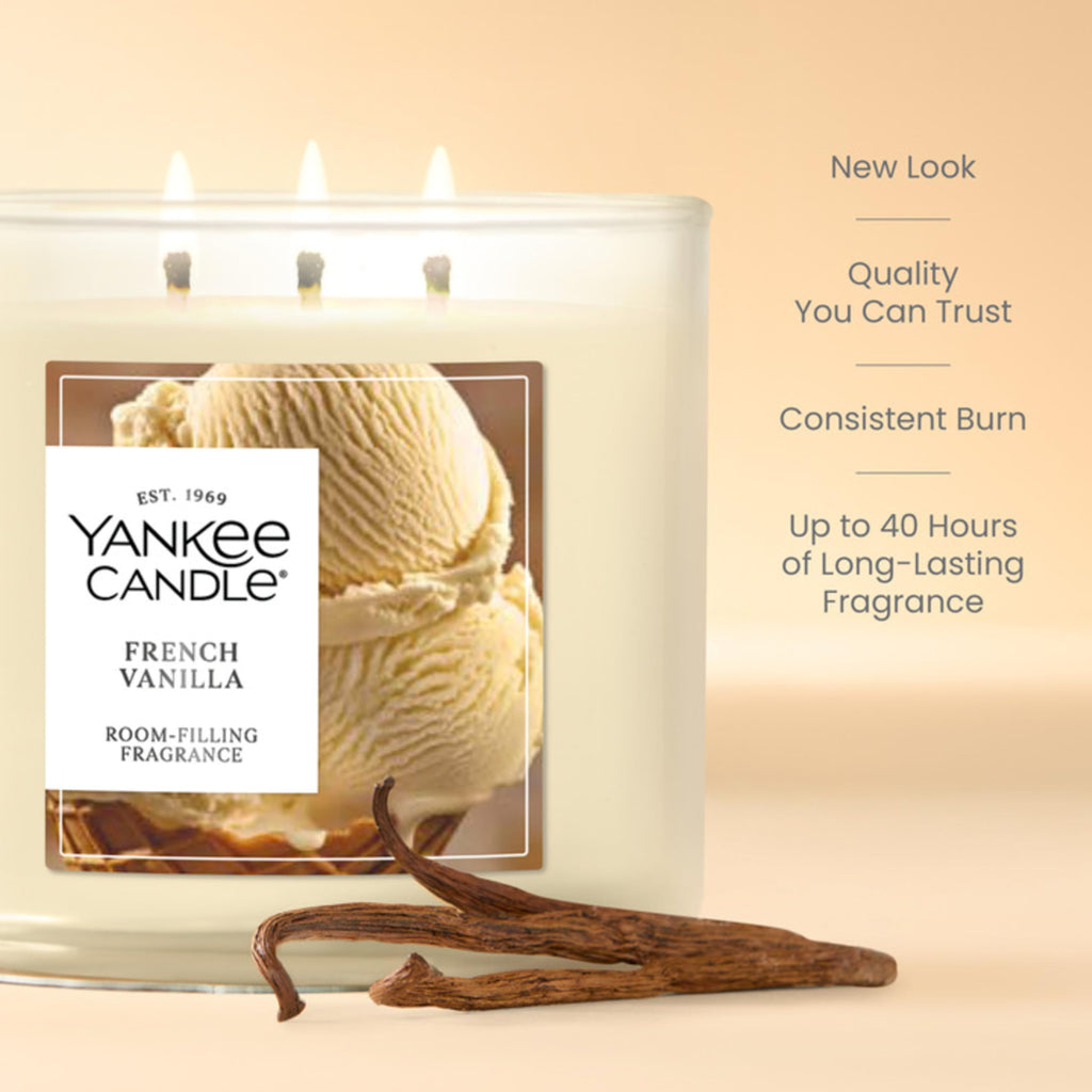 Yankee Candle Amber & Sandalwood Scented Candle, 14.5oz 3-Wick