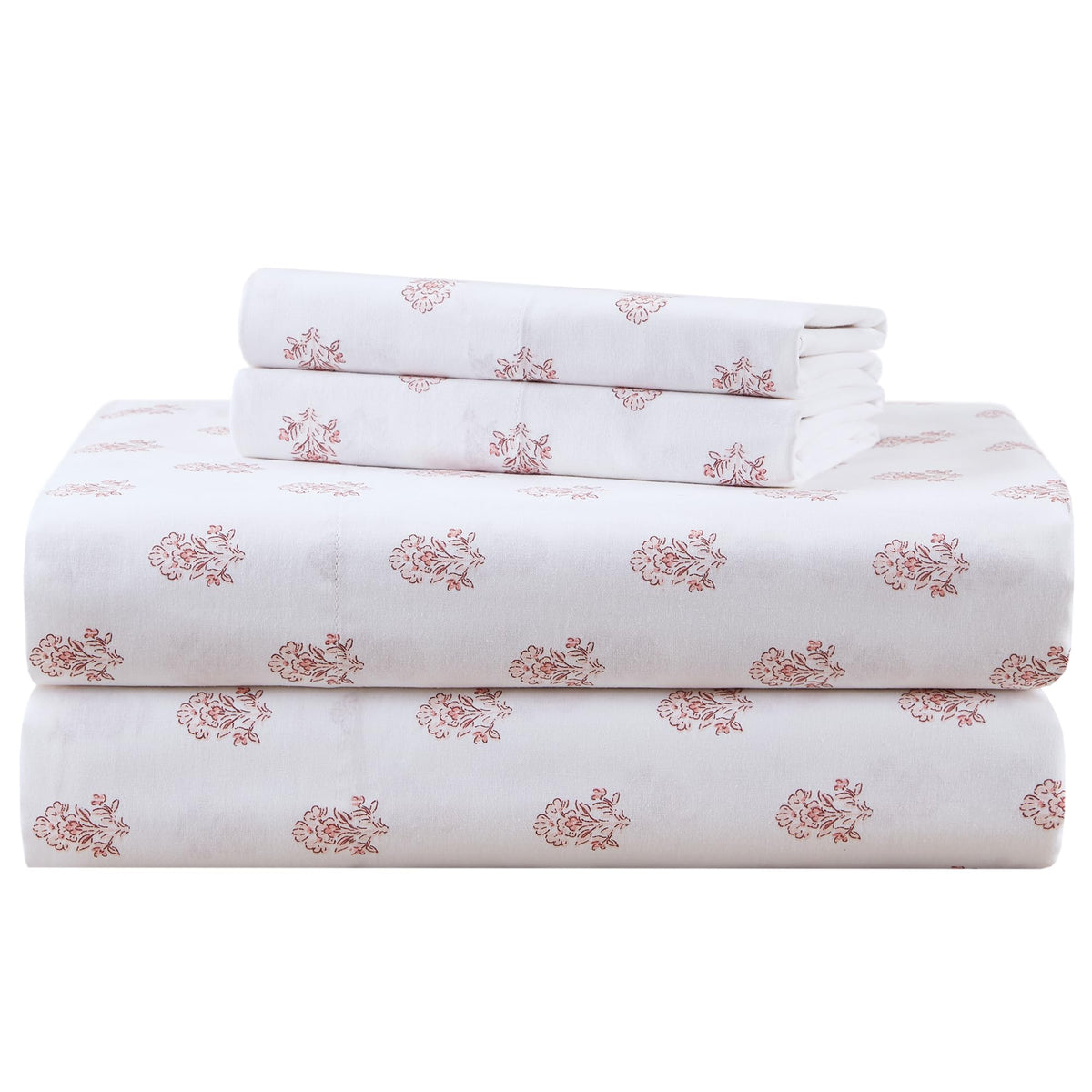 Comfort Spaces 100% Cotton Percale Sheets Twin XL Size 3 Pc, Diamond Sliver